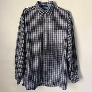 Vintage Tommy Hilfiger Button Down Classic Fit Long Sleeve Plaid Shirt Size L